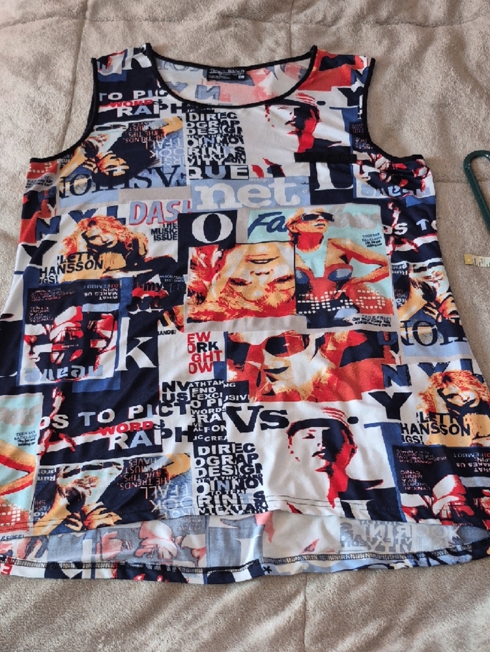 XL Tango Mango Multi-Color Graphic Tunic Top - Picture 14 of 16